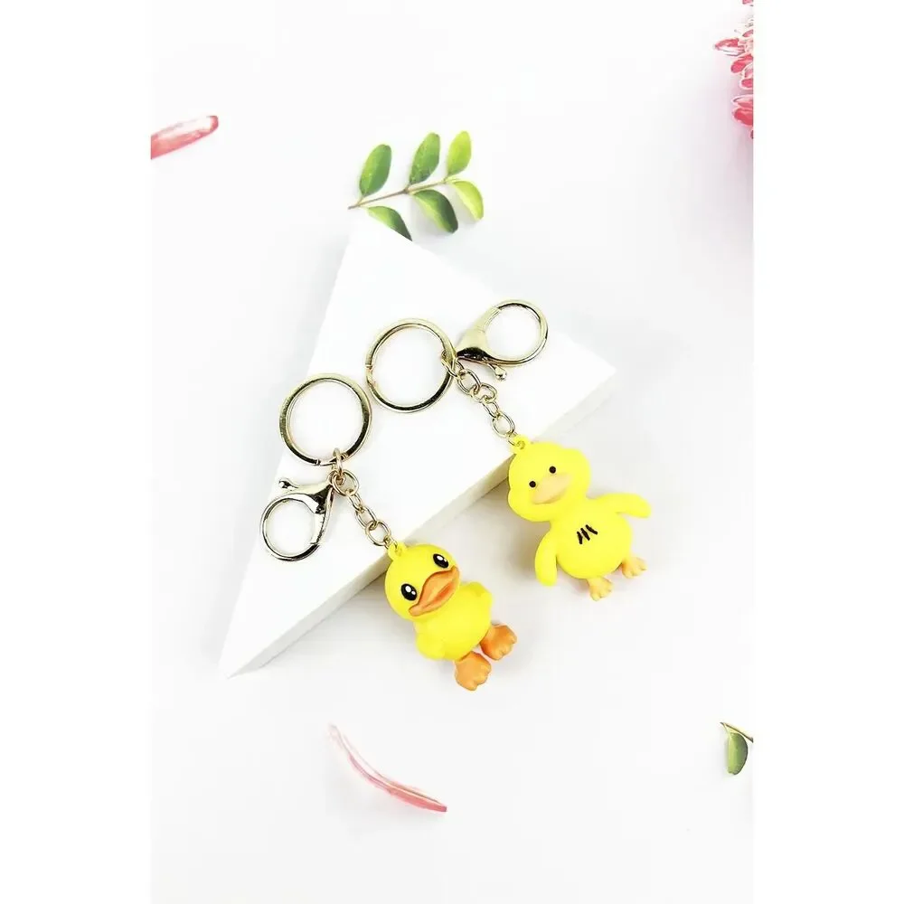 Cute Little Duckie Keychain Key Ring Purse Backpack Charm Keychain